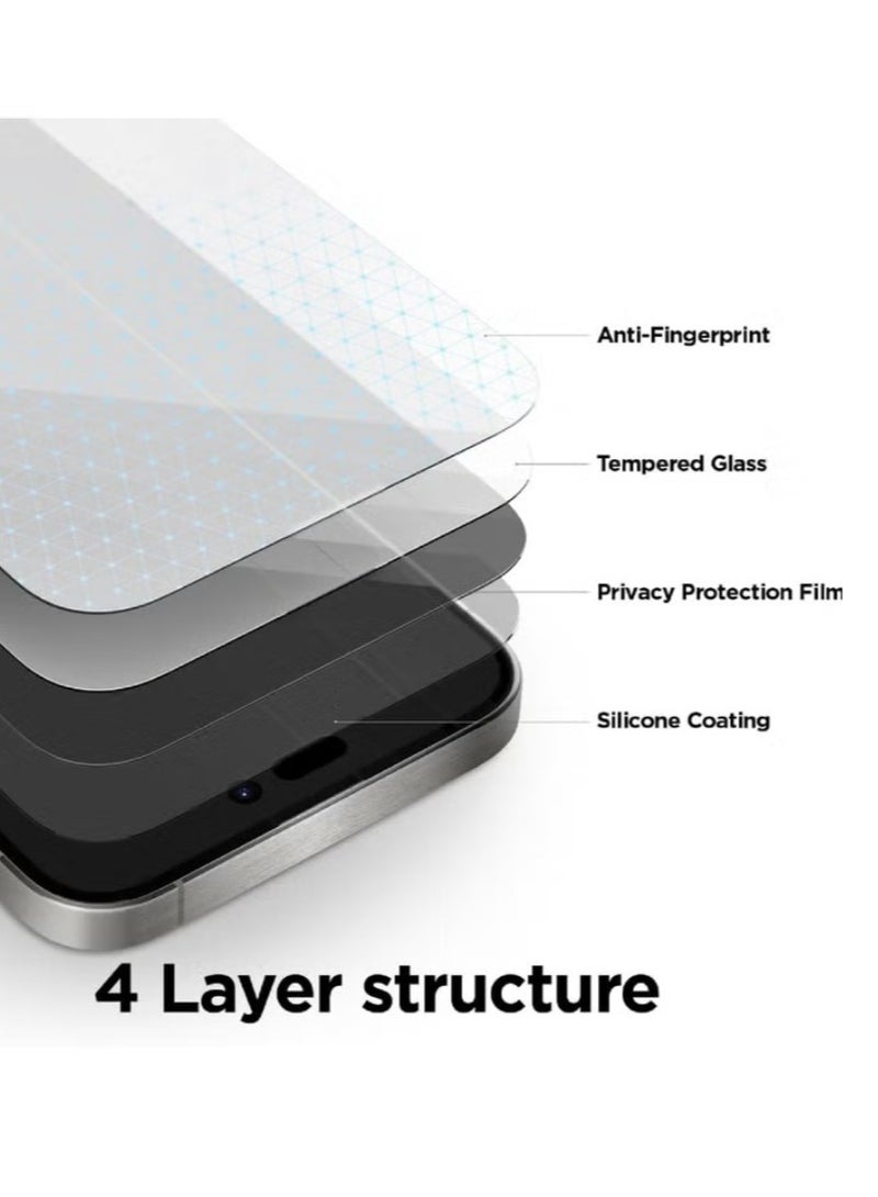 Original Matte Privacy Screen Protector for iPhone 17 Pro - Tempered Glass, Anti-Glare,Ultra-Thin, Scratch-Resistant - Image 3