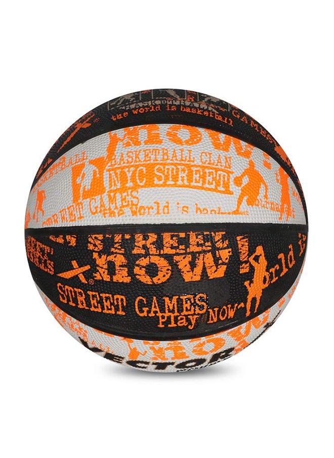 Vector X Power Basketball (Black/White/Blue, Size:5) | Rubber | Training| Indoor/Outdoor Court  - Image 5