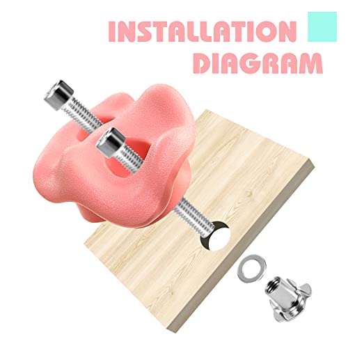 TOPNEW 12PCS Climbing Holds for Kids, Rock Wall Climbing Kit with Hardware for Indoor and Outdoor Climbing Wall, Pastel Color - Image 4