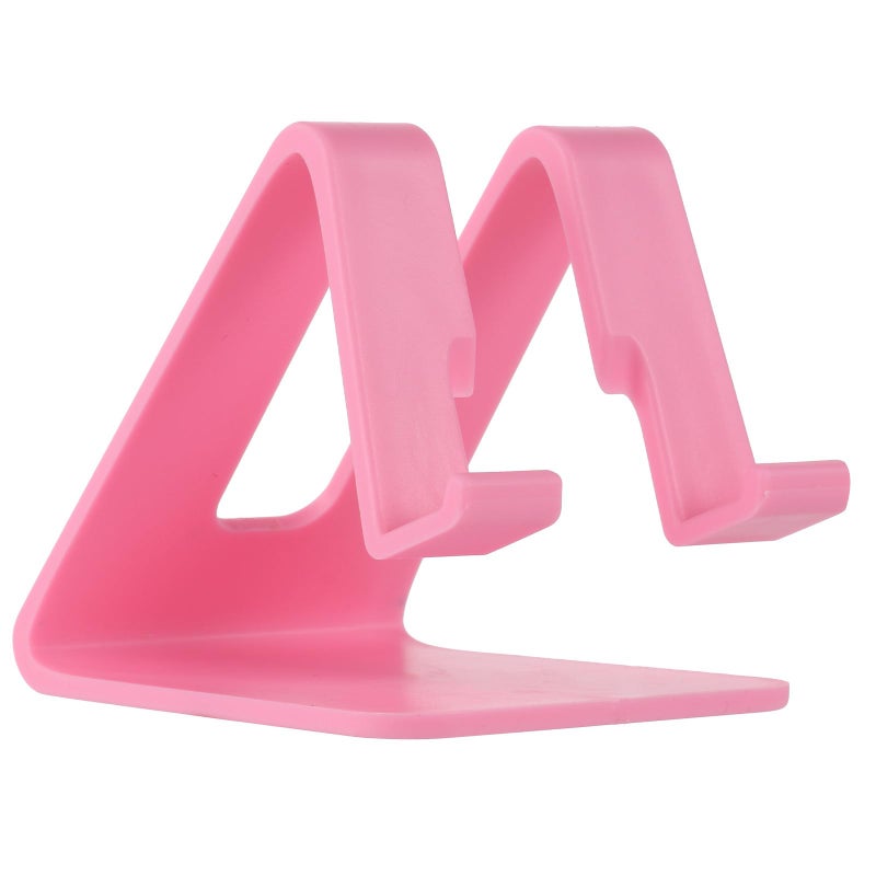 Pink Plastic Desktop Phone Tablet Stand Holder Stable Support For Video Viewing - Image 2