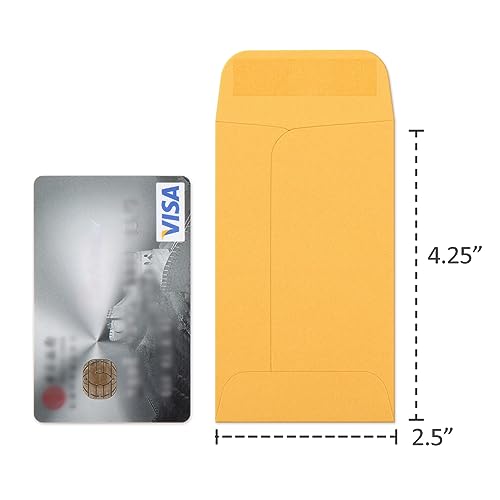 ValBox Coin Envelopes Small Parts Envelope with Gummed Flap for Home, Garden or Office Use, Kraft Seed Envelopes 500 per Box (Brown, 3 (2.5x4.25 Inches)) - Image 2