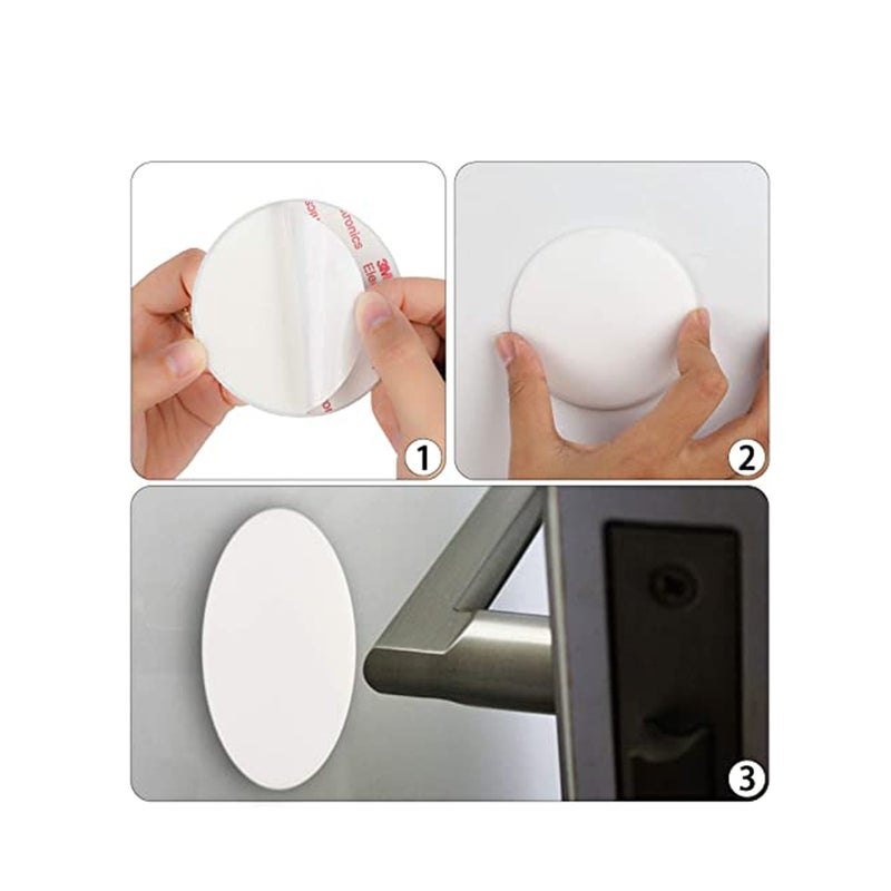 SOLARAE Door Stopper Wall Protector, 4 Pcs Silicone Door Knob Wall Bumper Guard with Self Adhesive for Protecting Wall, Door Handle, Refrigerator Door - Image 3