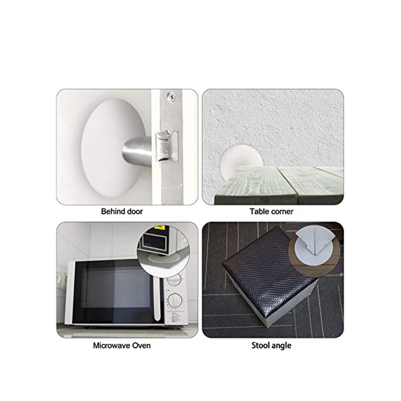 SOLARAE Door Stopper Wall Protector, 4 Pcs Silicone Door Knob Wall Bumper Guard with Self Adhesive for Protecting Wall, Door Handle, Refrigerator Door - Image 4