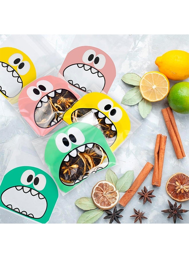 جي أس 300 حقيبة كوكي قابلة للإغلاق من نوع PCS، 10 × 10 سم كؤوس معالجة ذاتية اللصق، أكياس سيلوفان مسطحة جيدة لحفلة الأطفال، الحلوى والحلويات المفضلة (ألوان متعددة) - Image 5