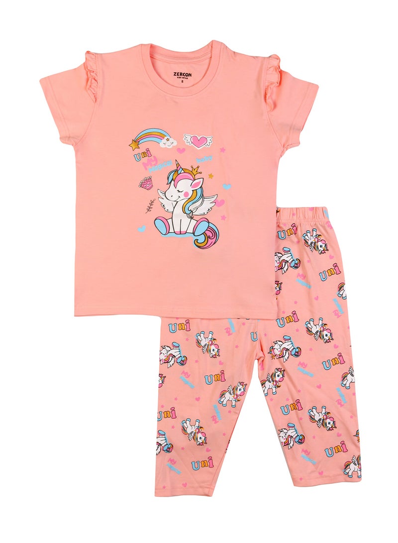 زيركون بيجامة بناتي صيفي - Image 1