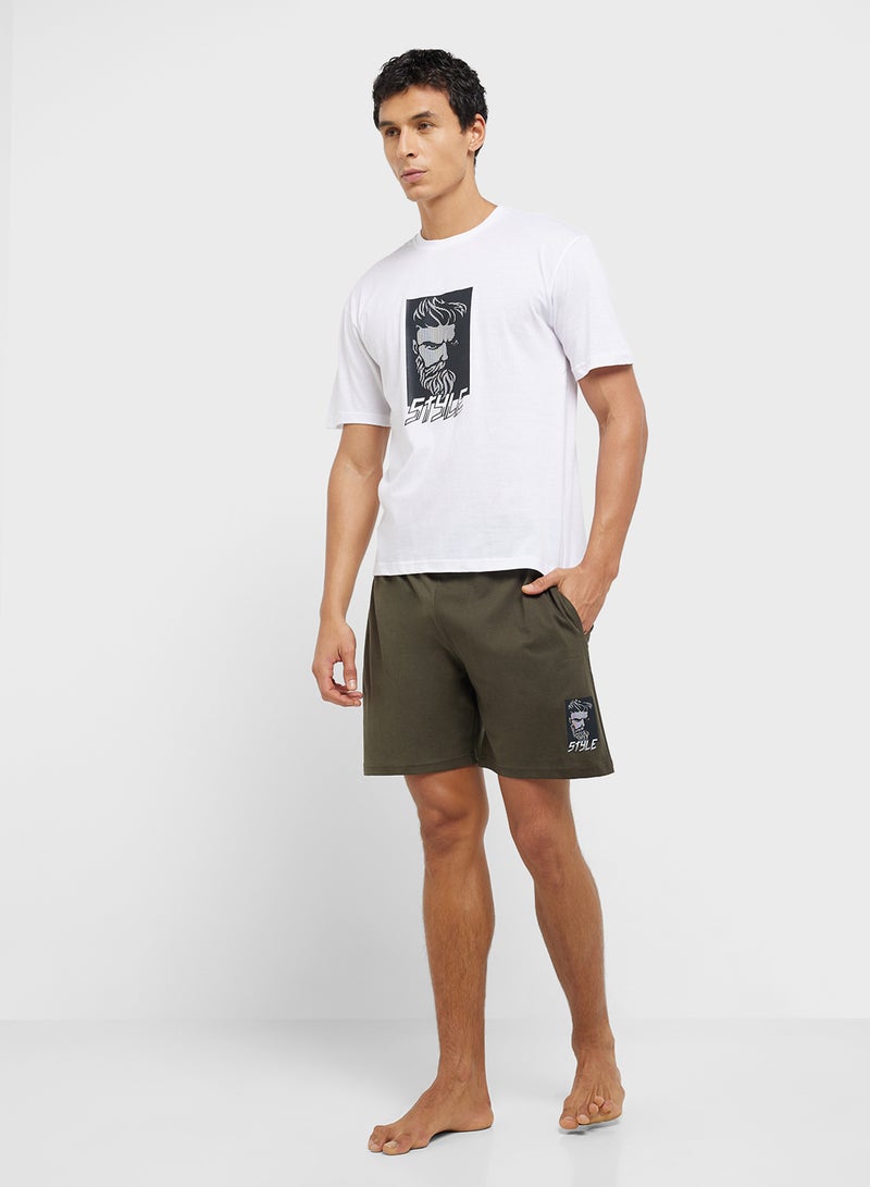 Seventy Five Nightwear T-Shirt & Shorts Set  - Image 5