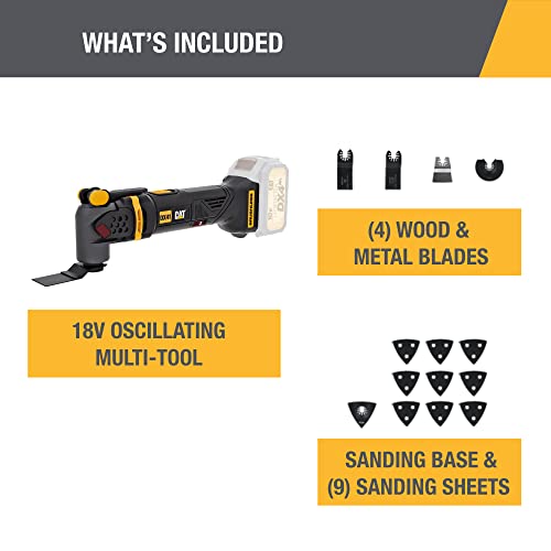 Caterpillar Cat® 18V 1 FOR ALL Cordless Oscillating Multi-Tool with Brushless Motor (Tool Only) - DX1B - Image 2
