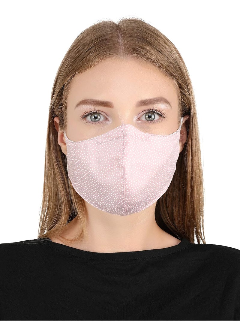 LAURET BLANC LAURET BLANC Reusable Washable Cloth Face Mask 3 Layers Polka Dot Pattern  - Image 2