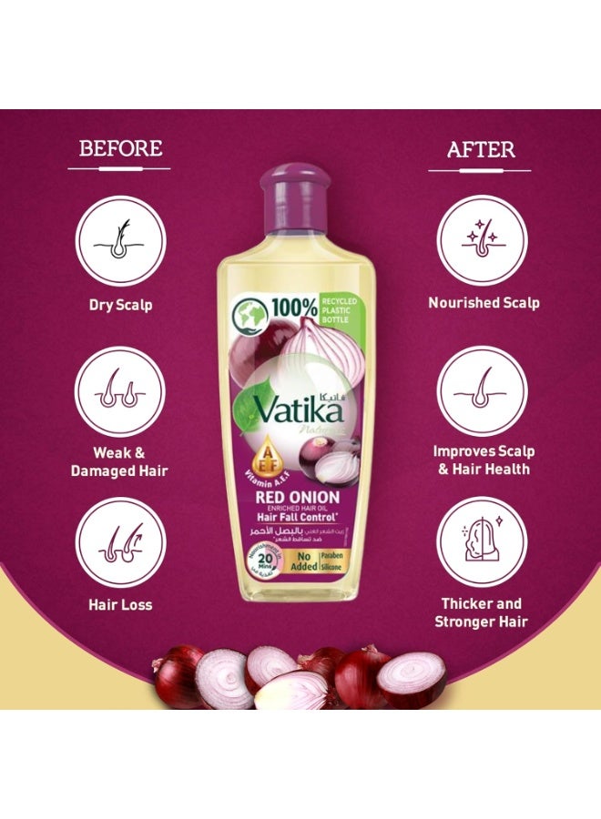 Vatika Red Onion Enriched Hair Oil, For Hairfall Control 200ml - Image 3