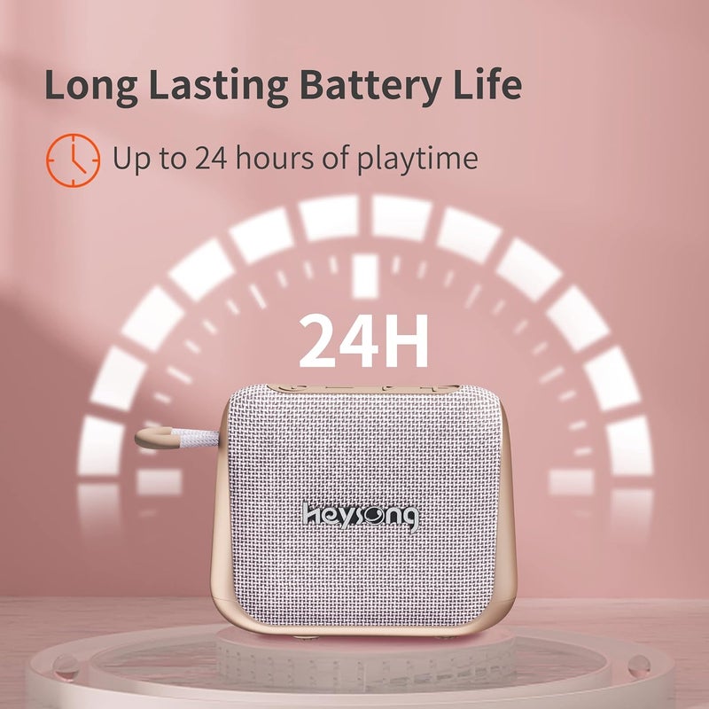 HEYSONG Waterproof Bluetooth Speaker, Portable Wireless Shower Speakers with Wireless Stereo Sound, IPX7, 24-Hour Playtime, BassUp Speaker Bluetooth for Bedroom Accessories, Gifts for Men - Image 3