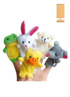 We Happy 5Pcs Cute Cartoon Biological Animal Finger Plush Puppet Toys Children Story Telling Fun Learning Assorted Color and Design  - Image 1