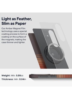 PITAKA pitaka for S25 Plus Case, 6.7 Inch, Compatible with MagSafe, Slim & Light Samsung Galaxy S25 Plus Case, 1500D Aramid Fiber Made [MagEZ Case 4 - Sunset]  - Image 2