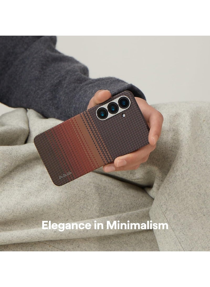 PITAKA pitaka for S25 Plus Case, 6.7 Inch, Compatible with MagSafe, Slim & Light Samsung Galaxy S25 Plus Case, 1500D Aramid Fiber Made [MagEZ Case 4 - Sunset]  - Image 3
