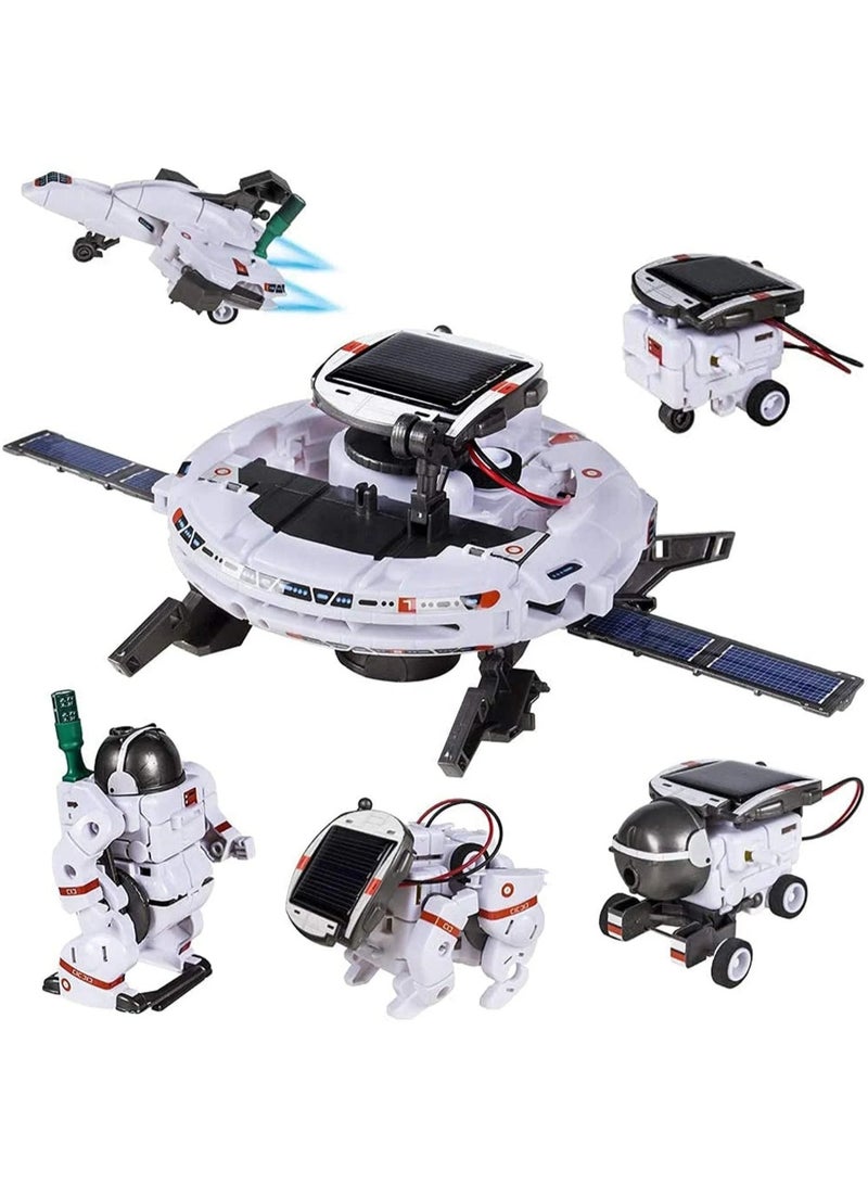 6-in-1 DIY Solar Robot Kit Educational Space Fleet Toy for Kids