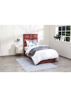 Elliana Single Bed Velvet Pink 90x200 cm