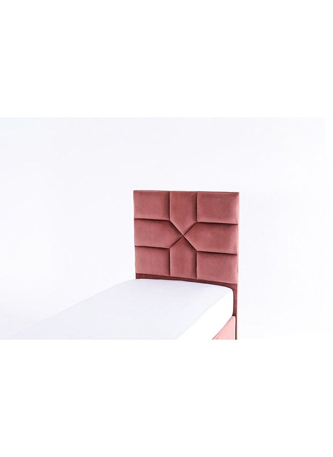 Pan Home - Elliana Single Bed Velvet Pink 90x200 cm - Image 1