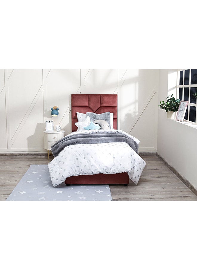 Pan Home - Elliana Single Bed Velvet Pink 90x200 cm - Image 1