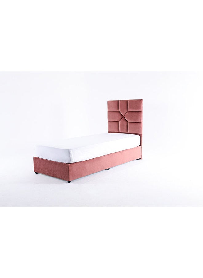 Pan Home - Elliana Single Bed Velvet Pink 90x200 cm - Image 1