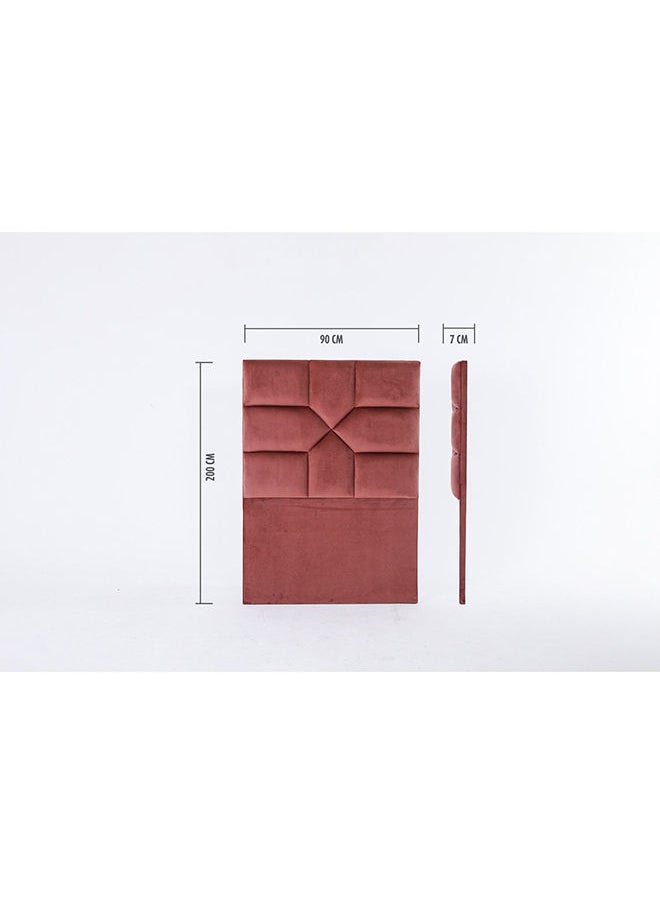 Pan Home - Elliana Single Bed Velvet Pink 90x200 cm - Image 1