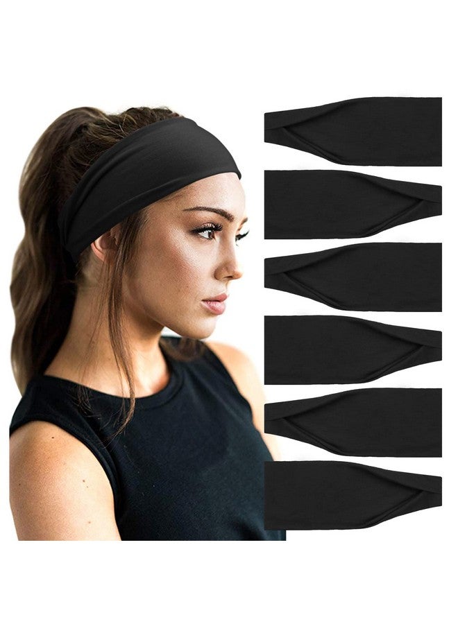 إسكدنيا Yoga Sports Headbands For Women Elastic Nonslip Headbands Workout Running Hair Bands 6 Pack - Image 1