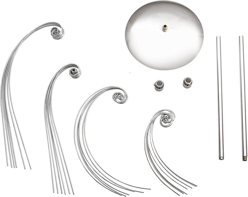 Creative Hobbies 36 Inch Tall Ornament Display Tree, Bright Silver Chrome Plated, Holds 24 Ornaments - Image 3