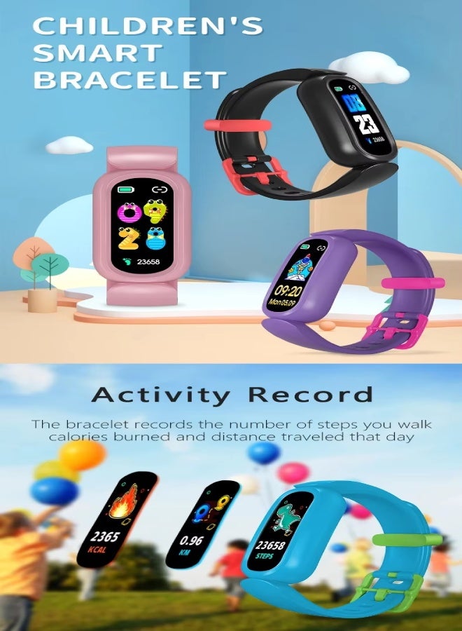 T16 Kids Smart Watch with Silicone Strap – Heart Rate, BP Operator, SpO2, Sleep Monitoring, Waterproof, Multi-Sport Modes , Pink - Image 2