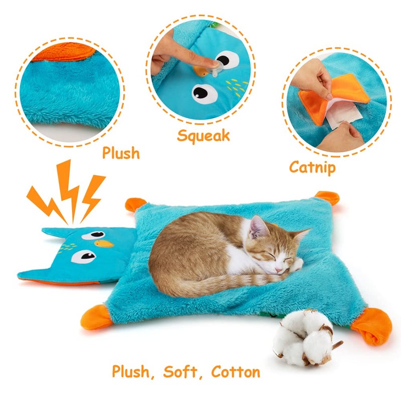 AWOOF Cute Soft Catnip Mat, Interactive Cat Toys for Indoor Cats - Image 3