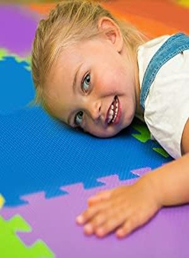 EXOTICE Waterproof Double Sideed Interlocking Floor Foam Play Mat for Kids Multicolor 60 x 60 cm x 12 mm Thick Each Tile - Set of 4 Pieces - Image 4
