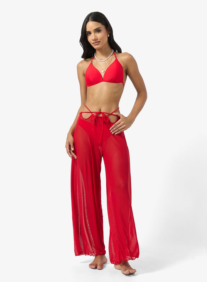 جينجر طقم بيكيني من  قطع مع بنطلون شفاف - Image 1