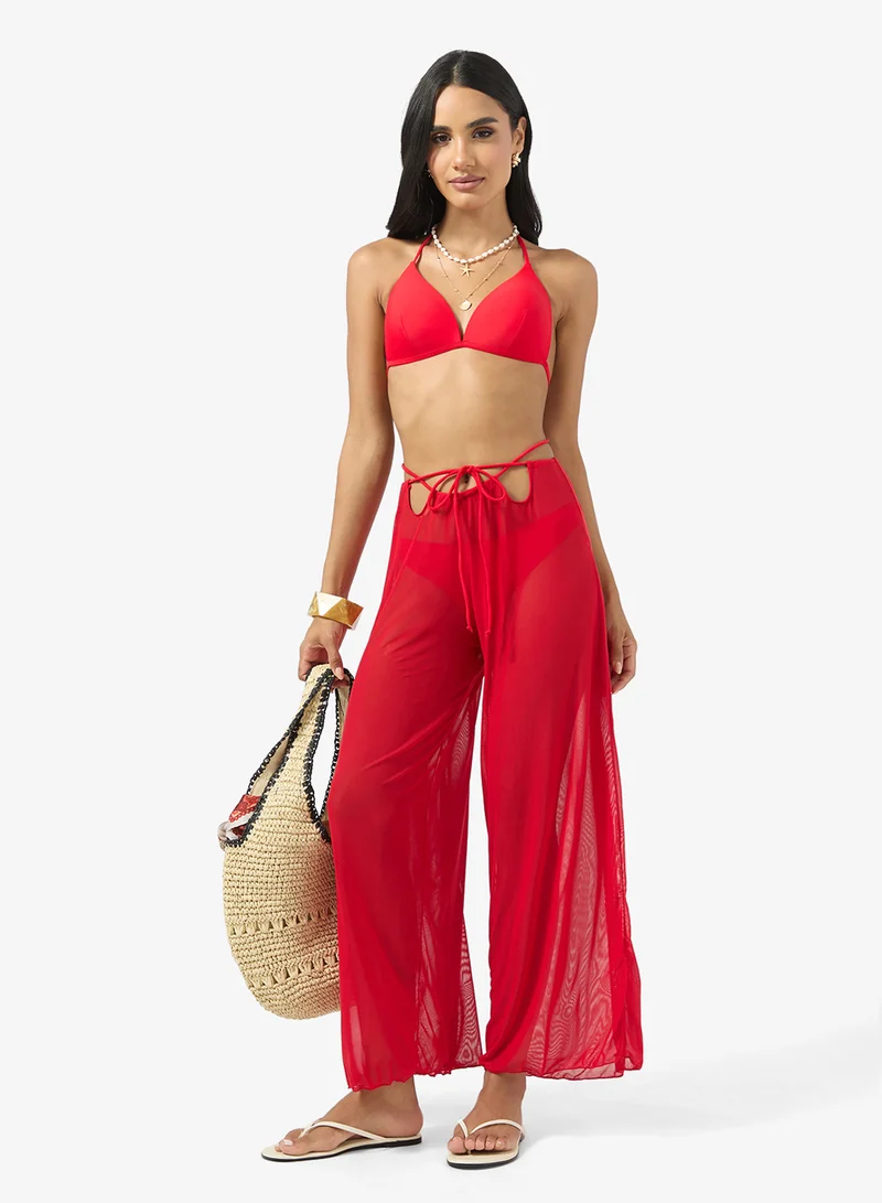 Ginger 3 Pc Bikini &amp; Sheer Pant Set