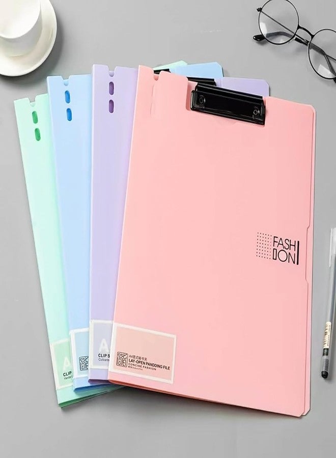 2HEET Lay Open A4 Pandding Files with Matte Hard Cover and Hazy Pink Colour - Document Organizer for School, Office, Home, Durable with Flap, Easy Viewing and Accessibility - Image 1