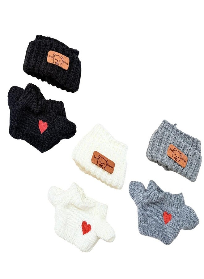 HOOYEE Doll Clothes Set for Labubu - 3 Pack Cute Outfit & Cap Accessories for 17cm Dolls, Replacement Costume Wardrobe for Labubu Clothes (No Doll Included) - Image 2