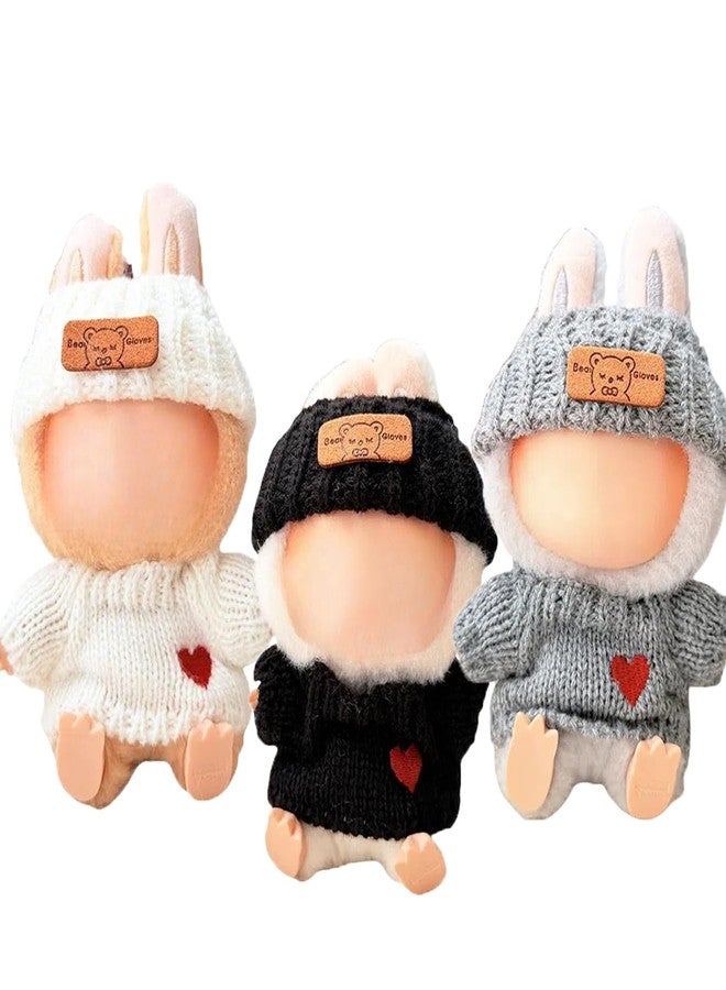 HOOYEE Doll Clothes Set for Labubu - 3 Pack Cute Outfit & Cap Accessories for 17cm Dolls, Replacement Costume Wardrobe for Labubu Clothes (No Doll Included) - Image 1