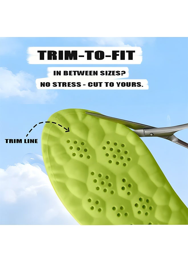 Kids Orthotic Insoles, 4D Cloud Cushion Breathable Shoe Inserts for Children, Trim to Fit, Shock Absorption Arch Support Insoles for Boys Girls, Size 27-28 (7.5 Inch) - Image 3