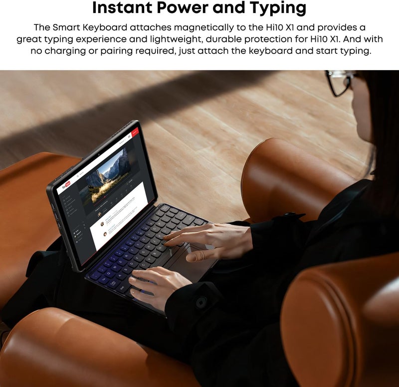 Chuwi Tablet Keyboard for Hi10 X2 and Hi10 X1, 2 in 1 Magnetic Keyboard with Touchpad, Original Wireless Magnetic, Ultra Slim and Portable - Image 4