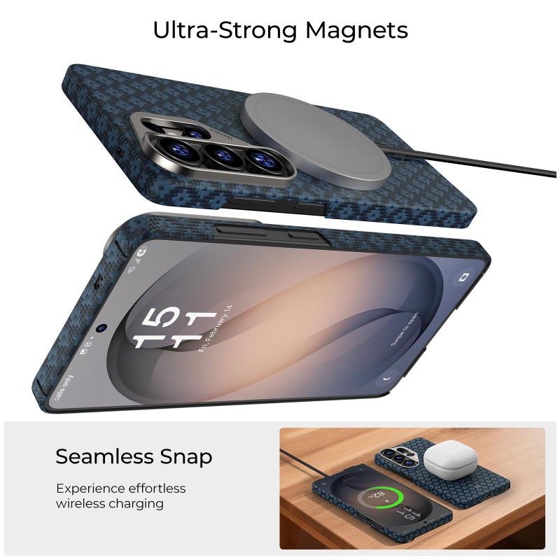 Benks حافظة BENKS S26 Ultra، حافظة ArmorGrid ArmorAir لهاتف Samsung Galaxy S26 Ultra متوافقة مع MagSafe، حافظة رفيعة وخفيفة الوزن بتصميم بسيط مصنوعة من مادة Dupont Kevlar، حماية كاميرا من الألمنيوم - Image 5