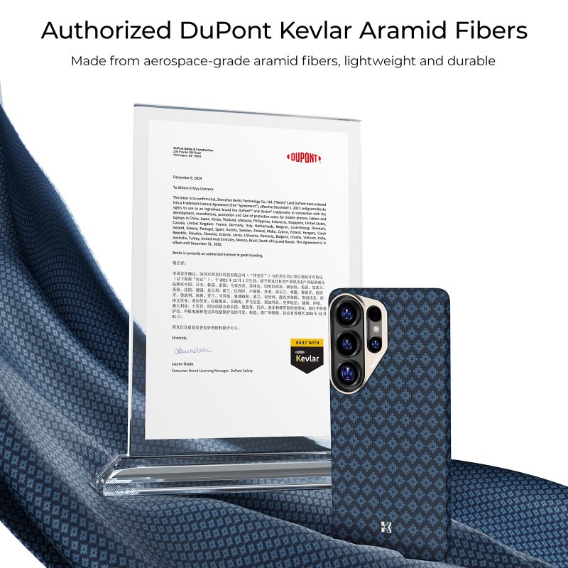 Benks حافظة BENKS S26 Ultra، حافظة ArmorGrid ArmorAir لهاتف Samsung Galaxy S26 Ultra متوافقة مع MagSafe، حافظة رفيعة وخفيفة الوزن بتصميم بسيط مصنوعة من مادة Dupont Kevlar، حماية كاميرا من الألمنيوم - Image 2
