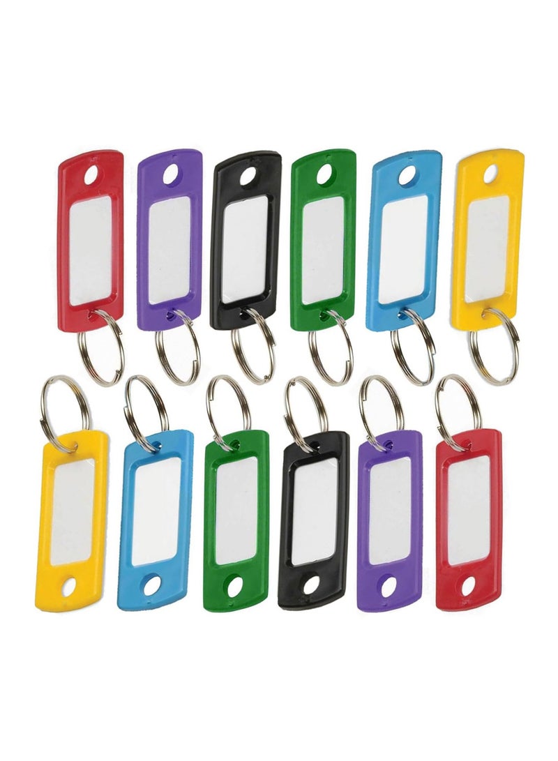 24pcs البلاستيك ملونة Keychain العلامات مع العلامات - معرفات العلامة الرئيسية, العلامات الاسمية, وعلامات, مناسبة لأقراص USB, تسمية Keychains, علامات الحيوانات الأليفة مفتاح معرف, علامات الأمتعة الصغيرة - Image 1