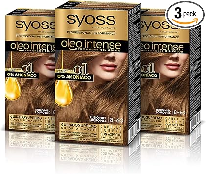 Syoss Oleo Intense Permanent Intensive Oil Color 860 HONEY BLONDE 3er Pack - Image 1