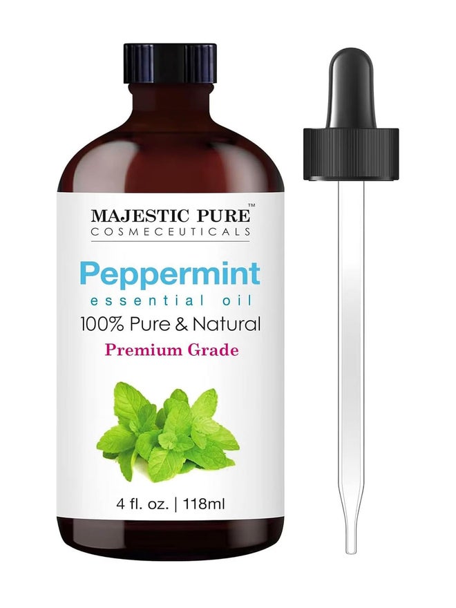 Majestic Pure Peppermint Essential Oil with Glass Dropper, 118ml - Image 1