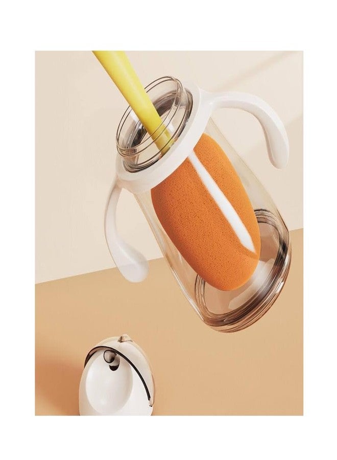 KRYLAR-3 in 1 Bottle Cleaning Brush Set with Long Handle-Soft Rubber, Heat-Resistant,Ideal for Cups, Glassware & More - Includes Carrot Design Brush for Easy, Effective Cleaning in Kitchen/Bedroom. - Image 2