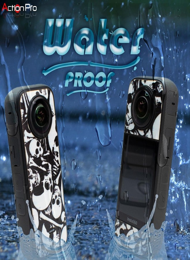Action Pro Camera Waterproof Skin Compatible with Insta360 X3 Action Camera (Black & White) - Image 2
