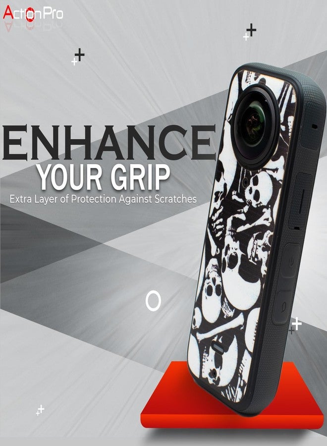 Action Pro Camera Waterproof Skin Compatible with Insta360 X3 Action Camera (Black & White) - Image 3