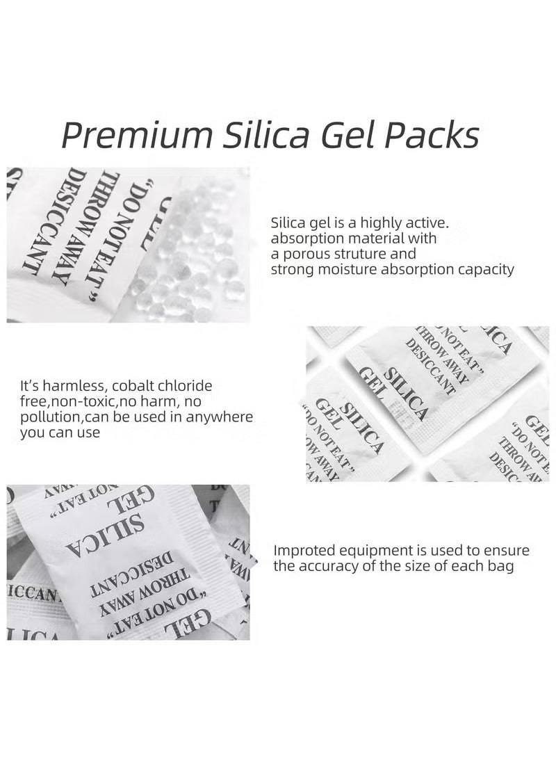 general 200 Packs 1 Gram Desiccant Packets Food Safe Silica Gel Desiccant Packets Premium Moisture Absorbers for Food Storage Desiccant Beads Packet for Moisture Storage Control - Image 2