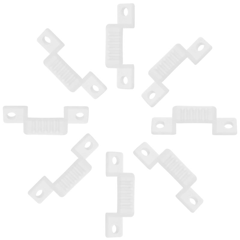 100 Pcs Light Strip Clips With Screws Plastic Double Hole Buckle 14x7mm For LED Lamp Fixing Sturdy Clasp For Indoor Outdoor Installation - Image 2