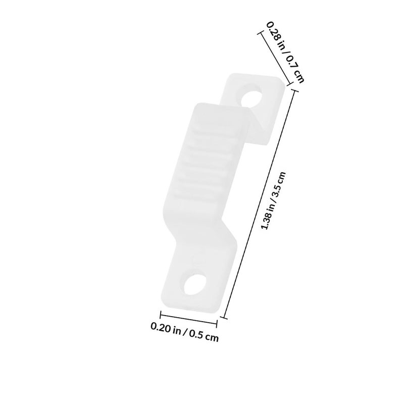 100 Pcs Light Strip Clips With Screws Plastic Double Hole Buckle 14x7mm For LED Lamp Fixing Sturdy Clasp For Indoor Outdoor Installation - Image 3