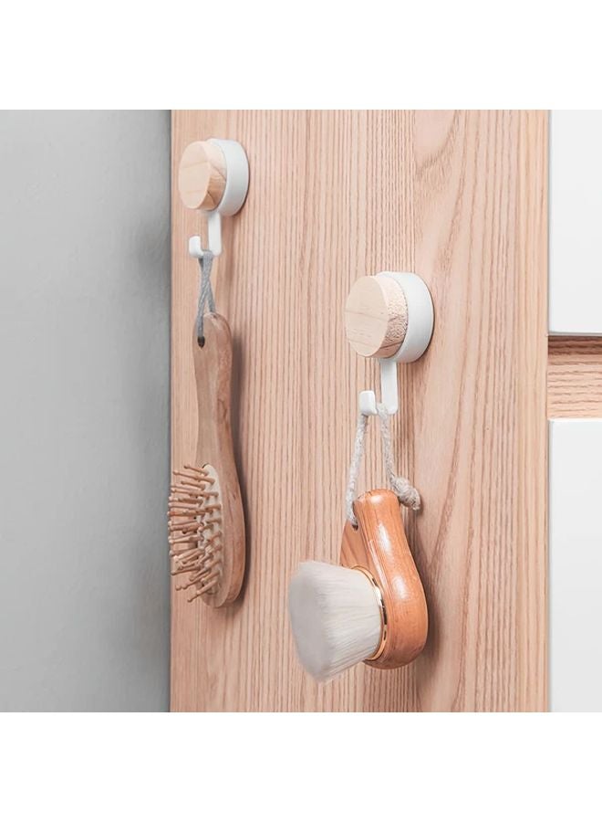 Black Adhesive Hooks 4pcs No Punch Wall Hooks For Door Window Kitchen Home - Image 5