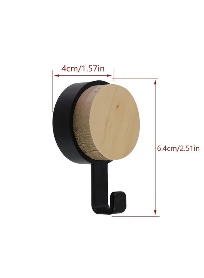 Black Adhesive Hooks 4pcs No Punch Wall Hooks For Door Window Kitchen Home - Image 4