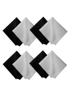 8-Piece Microfiber Eyeglass Cloths for Cleaning Lenses Screens Cameras Cell Phone LCD TV Screens Tablets