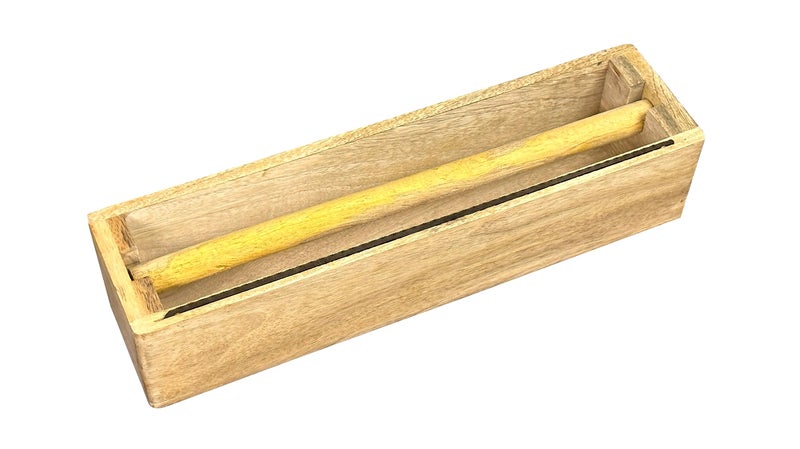 OFIXO Wooden Dispenser & Cutter for Multipurpose Aluminium Foil, Food Wrapping Paper, Butter Paper Cutter Kitchen Drawer, Bamboo Roll Organizer Holder - Image 1